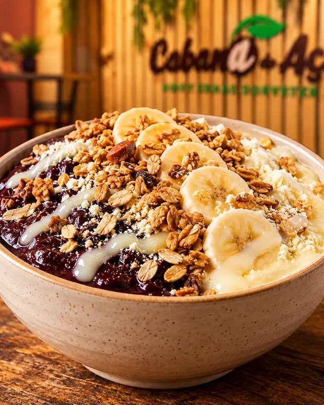 Taça de açaí gourmet da Cabana